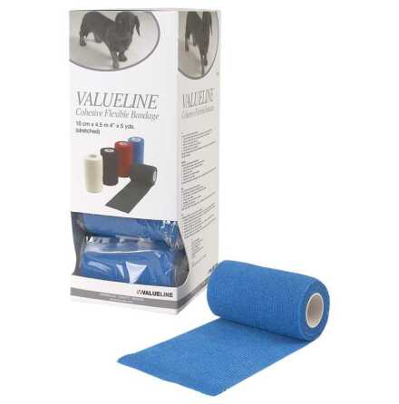 Elastiskt bandage VALUELINE Vet-Flex 10cmx4,5m Blå 10-pack